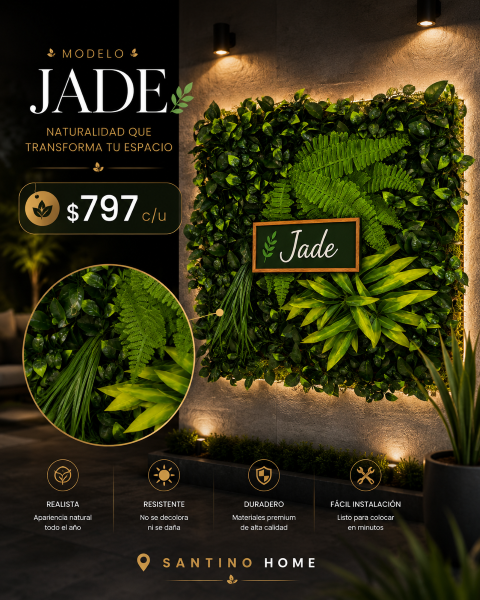 Jardín Vertical Jade – 50 x 50 cm